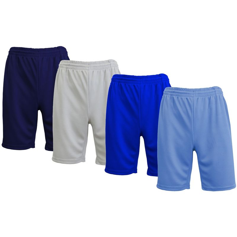 JumpStart Men's 4-Pack Moisture Wicking Performance Active Mesh Shorts, 2 of 8