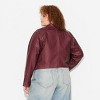 Women's Faux Leather Fitted Moto Jacket - Wild Fable™ - 3 of 3