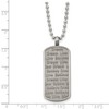 Black Bow Jewelry Stainless Steel Antiqued Live/Dream/Believe Dog Tag Necklace, 24 Inch - 4 of 4