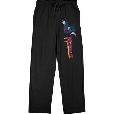 Morbius Comics Presents Moribus Comic And Logo Men's Black Sleep Pajama Pants