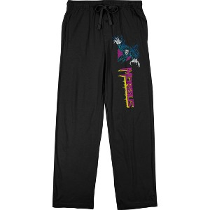 Morbius Comics Presents Moribus Comic And Logo Men's Black Sleep Pajama Pants - 1 of 4