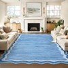 Modern Plain Area Rug Machine Washable Indoor Carpet Stain Resistant Low Pile Thin Throw Rug Non Slip Floor Cover for Living Room Bedroom Nursery - 2 of 4