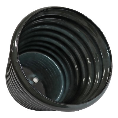 Molly 12.5" Juniper Glaze Metal Planter Set of 2