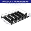 Unique Bargains Refrigerator Self-Pushing Width-Adjustable Beverage Drink Organizer Black - 2 of 4