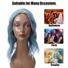 Unique Bargains Women Curly Shoulder Length Human Hair Wigs 14" with Wig Cap - 2 of 4
