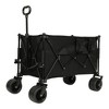 SKRAN Outdoor Sport Foldable Extended Wagon with 480lbs Weight Capacity,with Beach Wheels & Drink Holders,Side Pocket and Brakes for Camping - 2 of 4
