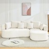 106" Curved Modular Sectional Sofa with Throw Pillows, Luxury Chenille Cloud Couch with Deep Seat, Boneless Design - 4 of 4