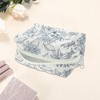 Unique Bargains Floral Quilting Makeup Bag Cyan 1 Pc - 3 of 3
