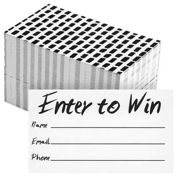 Juvale 200-Pack Enter to Win Cards, 3.5x2 White Entry Form Raffle Tickets Slips for Fairs, Contests, Ballots, Carnivals, Drawings, Auction Events