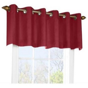 Commonwealth Home Fashions Thermalogic Weather Cotton Fabric - 40" x 15" Grommet Top Valance - 1 of 4