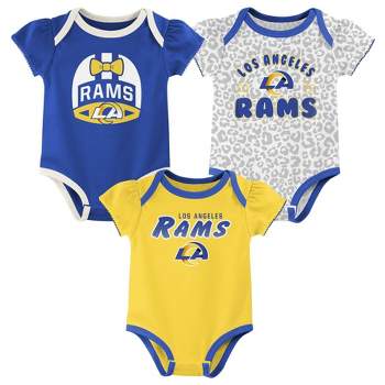 NFL Los Angeles Rams Baby Girls' Onesies 3pk Set