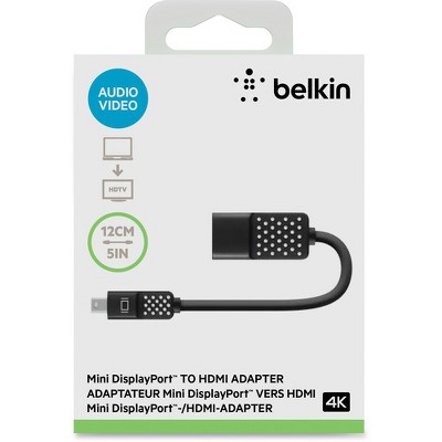 Belkin Mini Displayport To Hdmi Adapter 4k Compatible Black Target