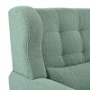 Cesicia Green Accent Chair Modern Fabric Living Room Chairs Comfy Reading Chair for Living Room Bedroom - 3 of 4