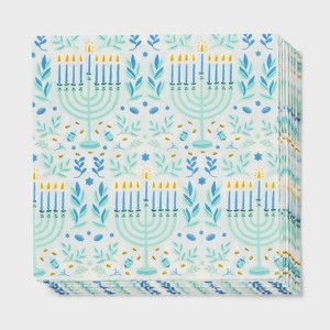 20ct Hanukkah Candles Beverage Napkins - Spritz™ - 1 of 3