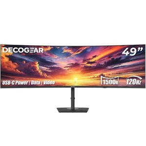 Deco Gear 49" Curved Ultrawide Monitor DQHD 5120x1440 120Hz - 1 of 4