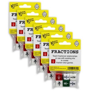 Koplow Games Fraction Dice Set, 6 Per Set, 6 Sets - 1 of 1