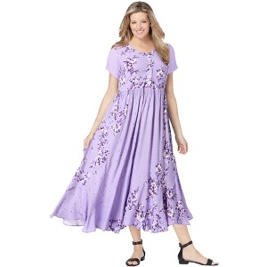 Woman Within Mixed Print Maxi Dress - 1 of 4