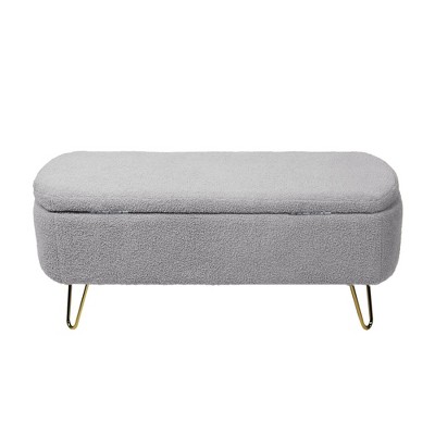 NicBex Storage Ottoman Bench for Bedroom,Modern Storage Bench with Gold Legs,Ottoman for Living Room, Bedroom, Entryway