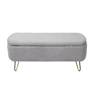 NicBex Storage Ottoman Bench for Bedroom,Modern Storage Bench with Gold Legs,Ottoman for Living Room, Bedroom, Entryway - 1 of 4