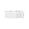 HOMLUX Easy-DIY 36 in W x 24 in D in Shaker White Ready to Assemble Wall Refrigerator Kitchen Cabinet with 2 Doors - 3 of 4