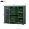NicBex 35" Medicine Cabinet with Mirror,Over the Toilet Storage Cabinet,Wall Cabinet with 6 Open Shelves,Wall Mounted Bathroom Storage Cabinet - 3 of 4
