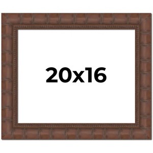 PosterPalooza | 20x16 Wide Bamboo Picture Frame, UV Acrylic, 4 Finishes - Brown, Black, Silver, and Natural - 1 of 4