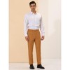 Lars Amadeus Men's Regular Fit Flat Front Chino Business Wedding Suit Pants - 4 of 4