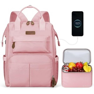 Work Backpack with Insulated Lunch Bag, Fits 17.3 Inch Laptop, Water-Resistant Carry On - 1 of 4