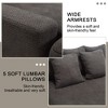 MOONMISS Chenille 2-seater lazy sofa With 5 back pillows,Comfy Sofa- Deep Seat Couch for Living Room,Club - 4 of 4