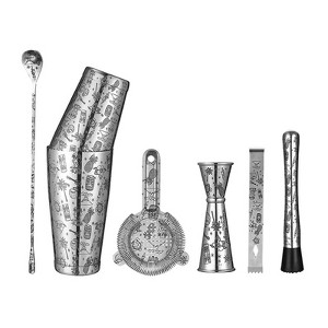 Stainless Steel 7 Piece Cocktail Set Bar Set - 1 of 4
