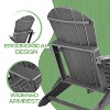 Folding Adirondack Chair, Oversized HDPE Adirondack Chairs with Weather Resistant, Outdoor Fire Pit Chair - 4 of 4