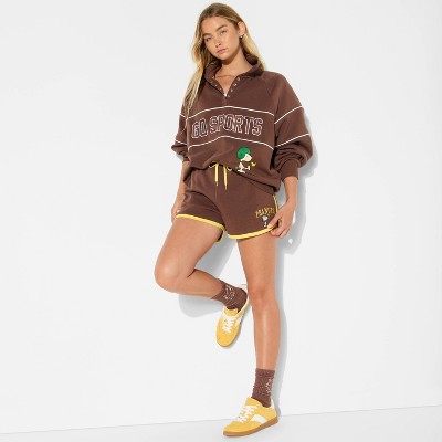 Women's Go Sports Fleece Graphic Pullover Sweatshirt - Brown