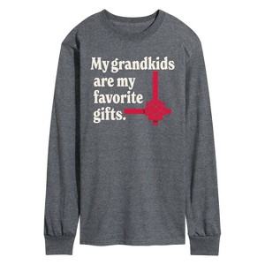 Men's - Instant Message - Grandkids Favorite Gift Long Sleeve Graphic T-Shirt - 1 of 4