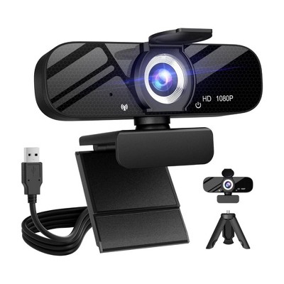 Evo Bytes Full HD Webcam with Built-in Microphone and Rotatable Tripod