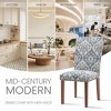 Set of 2 PU Leather Parsons Dining Chairs with Nailhead Trim and Wood Legs, Upholstered Kitchen Side Chairs for Dining Room - 4 of 4