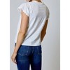 Women's V Neck T-shirt With Embroidery Detail - DESIGN HISTORY XS - 2 of 2