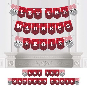 Big Dot of Happiness Red Basketball - Let The Madness Begin - College Basketball Party Bunting Banner - Party Decorations - Let The Madness Begin - 1 of 4