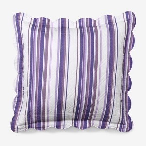 BrylaneHome 100% Cotton Florence Euro Sham - Euro, Lilac Stripe - 1 of 1