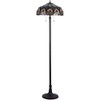 HomeStock Sunny Tiffany-Style 2 Light Floral Floor Lamp 18" Shade - 2 of 2