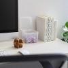 IRIS USA Vertical Storage Container, Stackable Plastic Bin for Stationery, Clear - 4 of 4