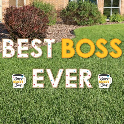 Big Dot of Happiness Happy Boss's Day - Yard Sign Outdoor Lawn Decorations - Best Boss Ever Yard Signs - Best Boss Ever