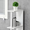 Dexmalle White Freestanding Linen Tower with 2 Open Shelves and 2 Door Cabinets - 4 of 4