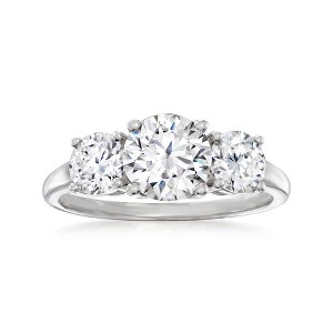 Ross-Simons 2.25 ct. t.w. Moissanite 3-Stone Ring in Sterling Silver - 1 of 4