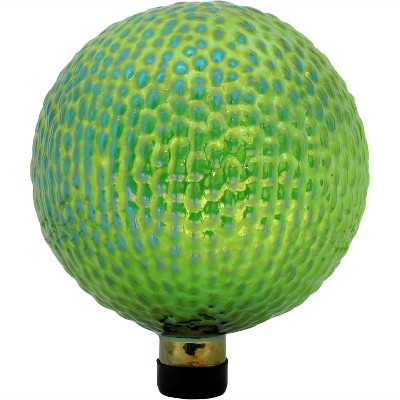Textured Pattern 10" Gazing Globe - Green - Sunnydaze Decor