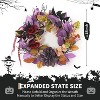 DobleePy 18 Inch Halloween Wreath, Halloween Garland with Artificial Roses & Spiders, Indoor Outdoor Holiday Accent Decoration - 2 of 4