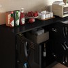 Lyngins 60.5" Mid Century Modern Vintage Sideboard Cabinet, Buffet Cabinet with Storage, TV Media Console Table, 4-Door Storage Cabinet - 4 of 4