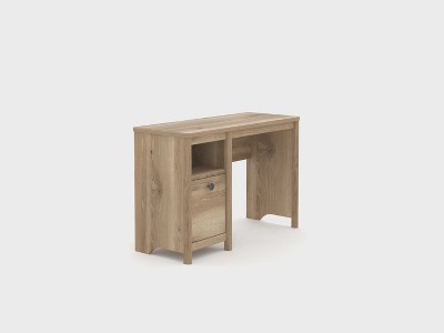 Timber Oak Computer Desk with Drawer and Keyboard Tray