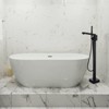 Cobbe Floor Standing Single Handle Tub Faucet with Tub Spout Handheld Shower and 59-Inch Hose Tub Filler Matte Black - 2 of 4