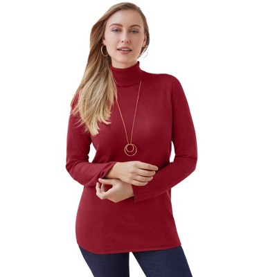 Jessica London Cotton Cashmere Turtleneck