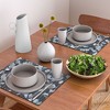 Ninola Design Watery Abstract Flowers Navy Placemats - Deny Designs - 2 of 2